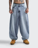 Jeans Azul Barrel Stone Fade