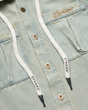 Camisa de Jean Hooded Ice