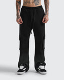 Sudadera Negra Pinstripe Utility