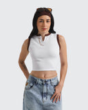 Crop Top Blanco Royal Muse