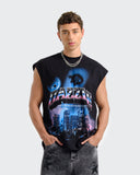 Camiseta Negra Tank Oversize Dazzle
