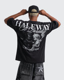 Camiseta Negra Oversize Paradise