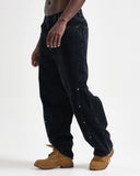 Jean Baggy Con Taches Laterales