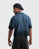 Polo Azul Boxy Fade