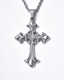 Cadena Plateada Cross Steel