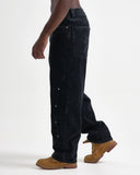 Jean Baggy Con Taches Laterales