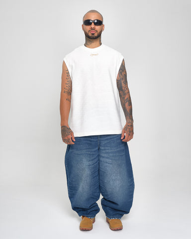 Camiseta Sin Mangas Rib White