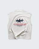 Camiseta tank oversize blanca Starline para hombre – vista 4 – Dynamo Brand
