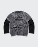 Camiseta Gris Oversize Doble Manga Raw