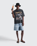 Camiseta Negra Oversize Time Travel