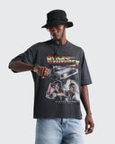 Camiseta Negra Oversize Time Travel
