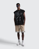 Camiseta Negra Tank Oversize Sleeveless
