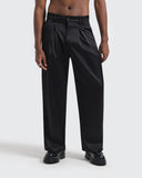 Pantalón Negro Satinado Wide Leg