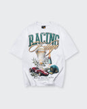 Camiseta Blanca Oversize Racing