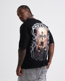 Camiseta Negra Oversize Prayers Back Print