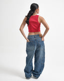 Crop Top Regular Street Red