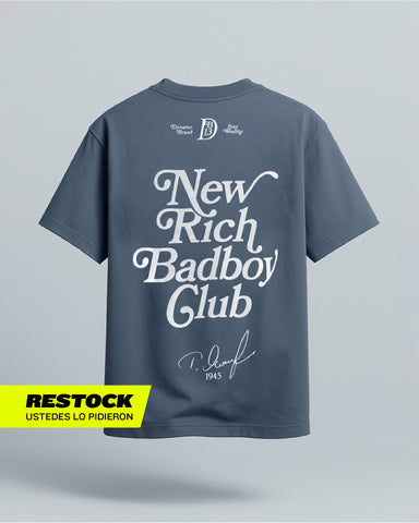 Camiseta Regular Slim Azul Stay Wealthy