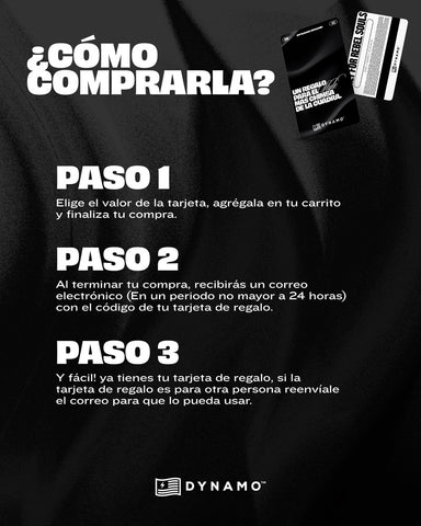 Tarjeta de Regalo Virtual Dynamo