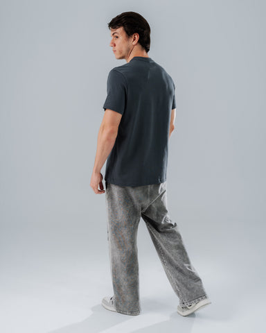 Camiseta Para Hombre Regular Gris Azul Dynamo