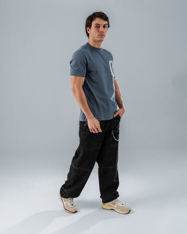 Camiseta Regular Slim Azul Stay Wealthy