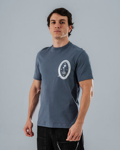 Camiseta Regular Slim Azul Stay Wealthy