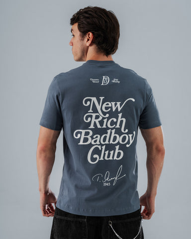 Camiseta Regular Slim Azul Stay Wealthy