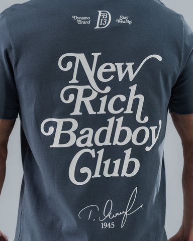 Camiseta Regular Slim Azul Stay Wealthy