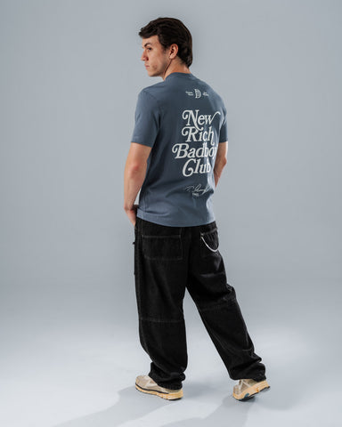 Camiseta Regular Slim Azul Stay Wealthy