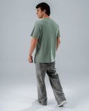 Camiseta Regular Para Hombre Verde Con Bordado D