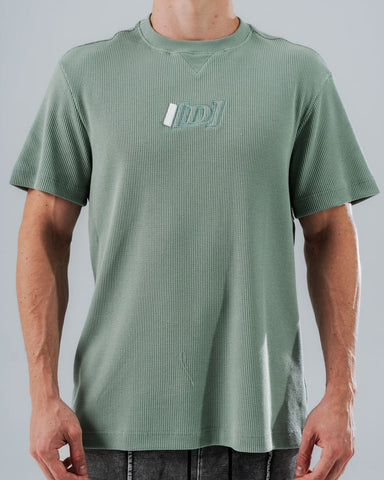 Camiseta Regular Para Hombre Verde Con Bordado D