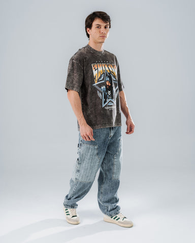 Camiseta Acid Wash Raw Stains