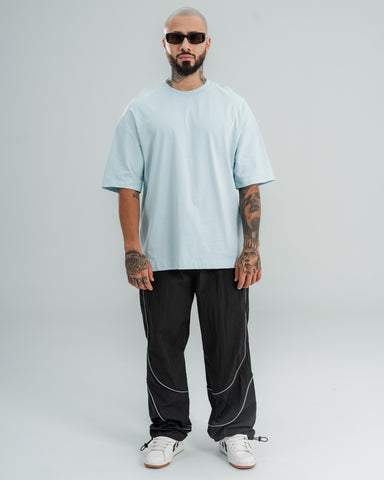 Camiseta Basica Oversize Azul Claro