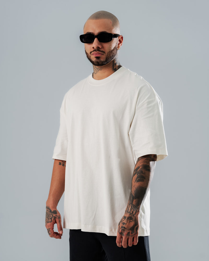 Camiseta Básica Oversize Ivory