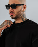 Camiseta Básica Oversize Negra - 300 Gramos