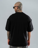 Camiseta Básica Oversize Negra - 300 Gramos