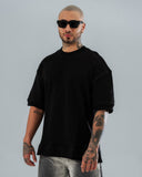 Camiseta Básica Oversize Negra - 300 Gramos