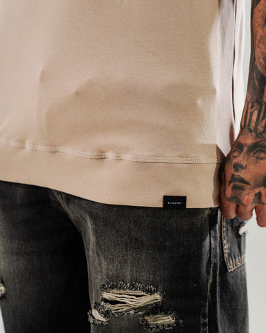 Camiseta Básica Oversize Taupé - 270 Gramos