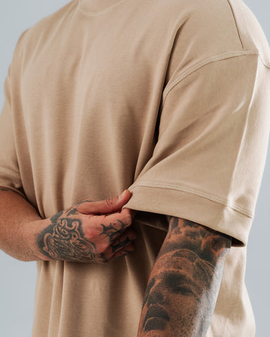Camiseta Básica Oversize Taupé - 270 Gramos