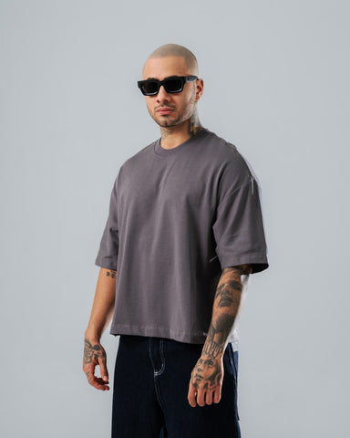 Camiseta Boxi Fit Básica Gris cemento