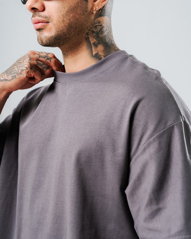 Camiseta Boxi Fit Básica Gris cemento