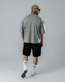 Camiseta Boxy Fit Básica Gris Claro