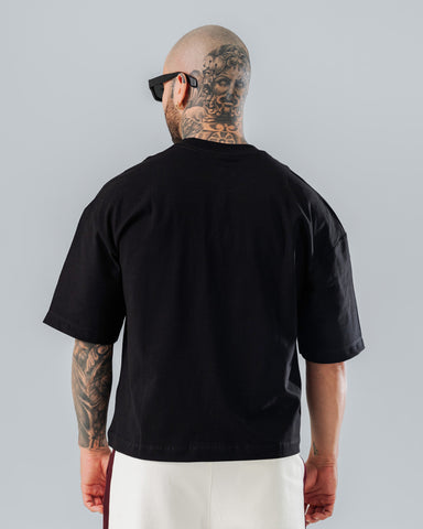 Camiseta Boxy Fit Básica Negro