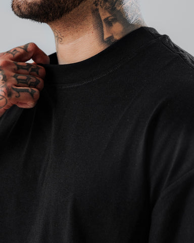 Camiseta Boxy Fit Básica Negro