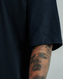 Camiseta Boxy Fit Básico Azul-Navy