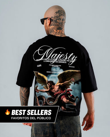 Camiseta Boxy Fit Majestic Ángel