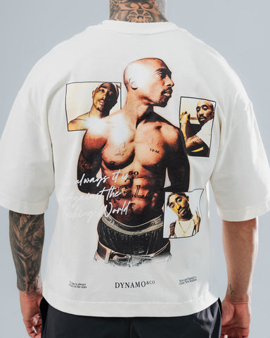 Camiseta Boxy Fit Natural 2 Pac