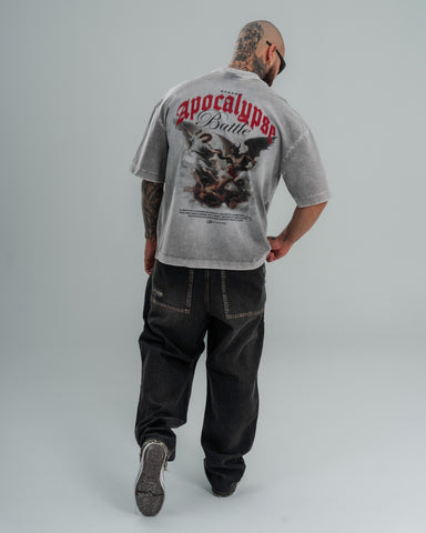 Camiseta Oversize Acid Wash Apocalypse