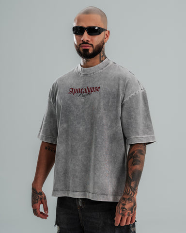 Camiseta Oversize Acid Wash Apocalypse