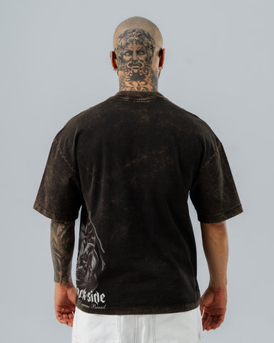 Camiseta Oversize Acid Wash Dark Side