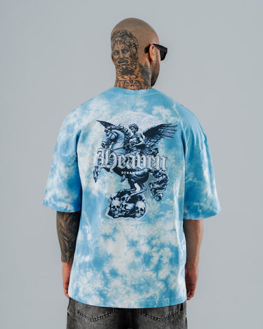 Camiseta Oversize Acid Wash Heaven Blue